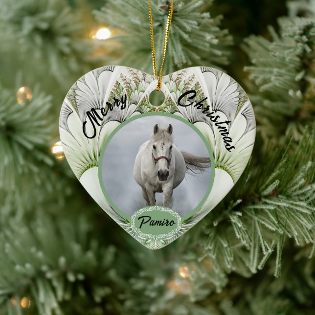 Personalized Horse Pet Ornament Photo Name Year  (Tree)