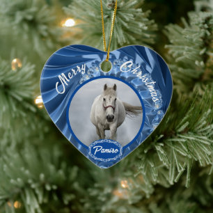 Personalized Horse Pet Ornament Photo Name Year