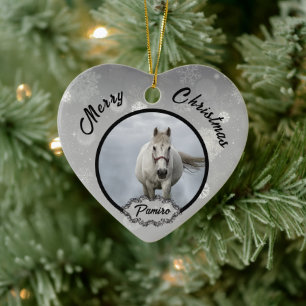 Personalized Horse Pet Ornament Photo Name Year