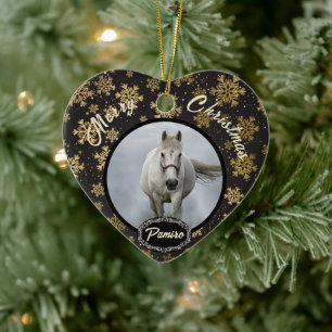 Personalized Horse Pet Ornament Photo Name Year 