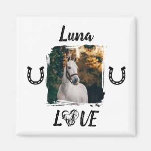 Personalized Horse Photo Equestrian Magnet