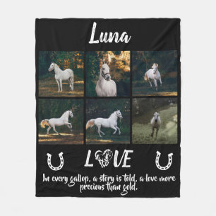 Personalized Horse Photo & Poem Equestrian Fleece Blanket