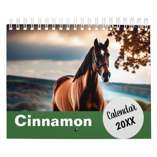 Personalized Horse Photos Year Create Your Own Calendar (Cover)
