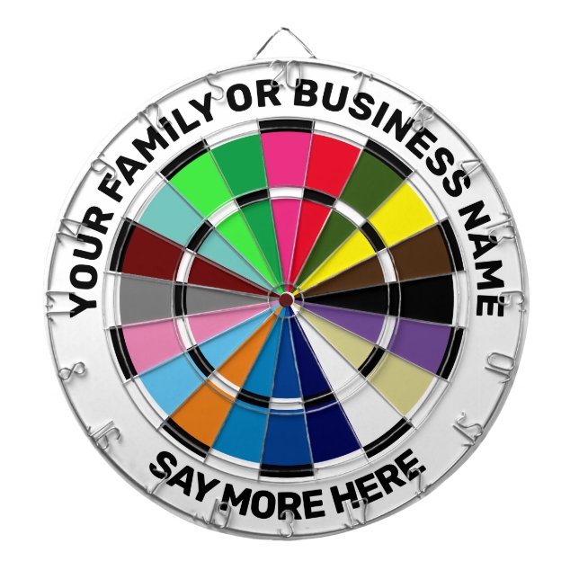 Personalized Horse Racing Colours Dartboard (Front)