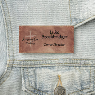 Personalized Horse Ranch Business Cross Name Tag
