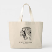 Personalized horse riding instructor large tote bag (Back)