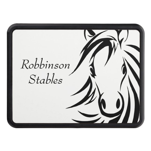 Personalized Horse Trailer Hitch Cover (Front)