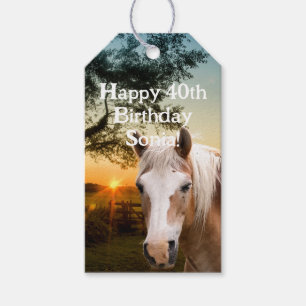 Personalized Horse western country 40th birthday Gift Tags