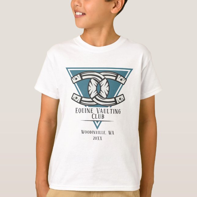 Personalized Horseback Riding Location Date Name T-Shirt (Front)