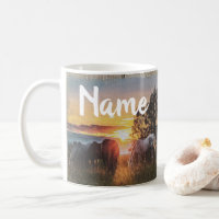 Personalized Horses Ranch Farm Design Coffee Mug