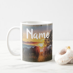 Personalized Horses Ranch Farm Design Coffee Mug