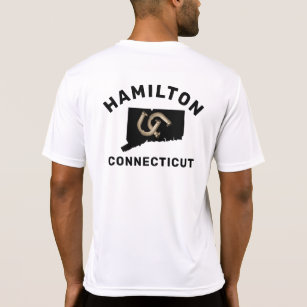 Personalized Horseshoe Pitching Connecticut Map T-Shirt