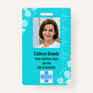Personalized Hospital Employee ID, Photo and Name Badge