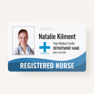Personalized Hospital Employee Logo Photo and ID Badge