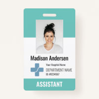 Personalized Hospital Employee Logo & Photo ID Bad