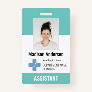 Personalized Hospital Employee Logo & Photo ID Bad Badge