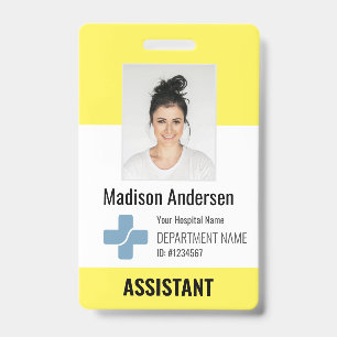 Personalized Hospital Employee Logo & Photo ID Bad Badge