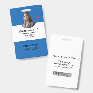 Personalized Hospital Employee Logo & Photo ID Bad Badge