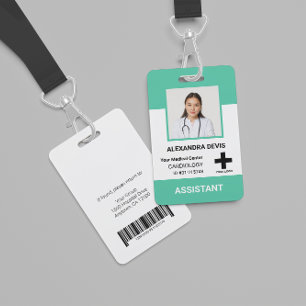 Personalized Hospital Employee Logo & Photo ID Bad Badge