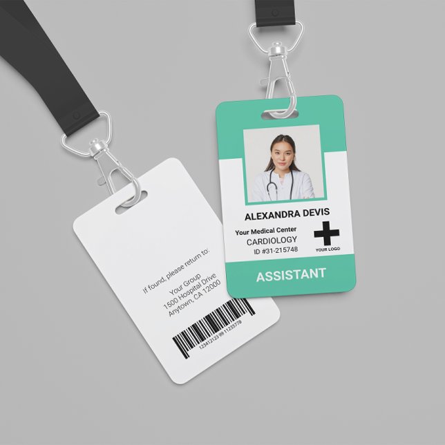 Personalized Hospital Employee Logo & Photo ID Bad Badge (Creator Uploaded)