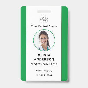 Personalized Hospital Employee Logo & Photo ID Bad Badge