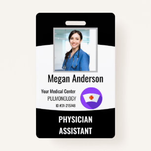 Personalized Hospital Employee Logo & Photo ID Bad Badge