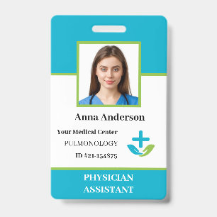 Personalized Hospital Employee Logo & Photo ID Bad Badge