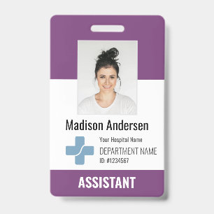 Personalized Hospital Employee Logo & Photo ID Bad Badge