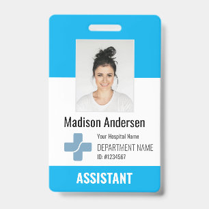 Personalized Hospital Employee Logo & Photo ID Badge