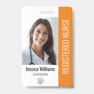 Personalized Hospital Employee Logo & Photo ID Badge