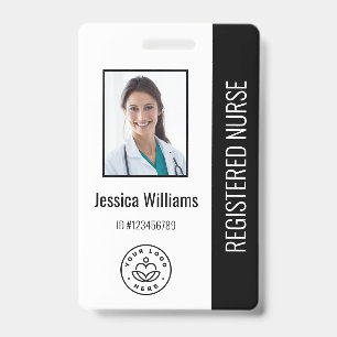 Personalized Hospital Employee Logo & Photo ID Badge