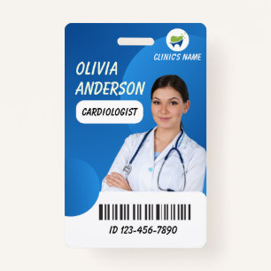 Personalized Hospital Employee Logo & Photo ID  Badge