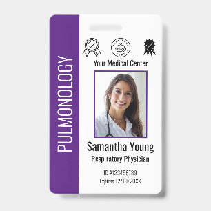 Personalized Hospital Employee Logo & Photo ID Badge