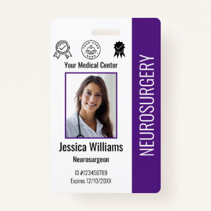 Personalized Hospital Employee Logo & Photo ID Badge