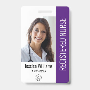 Personalized Hospital Employee Logo & Photo ID Badge
