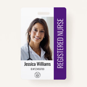 Personalized Hospital Employee Logo & Photo ID Badge