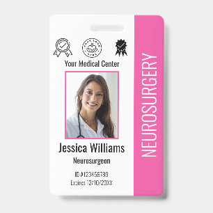 Personalized Hospital Employee Logo & Photo ID Badge