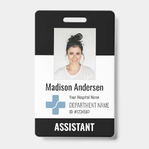 Personalized Hospital Employee Logo & Photo ID Badge