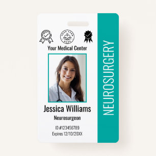 Personalized Hospital Employee Logo & Photo ID Badge