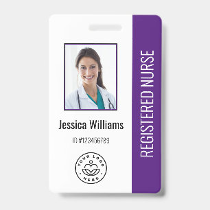 Personalized Hospital Employee Logo & Photo ID Badge
