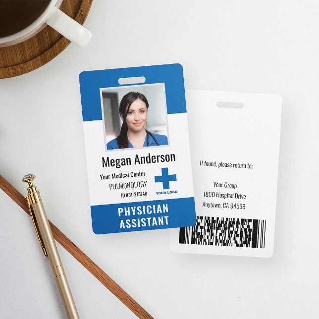 Personalized Hospital Employee Logo & Photo ID Badge (Creator Uploaded)