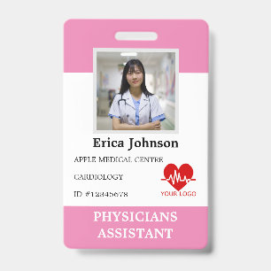 Personalized Hospital Employee Logo & Photo ID Badge