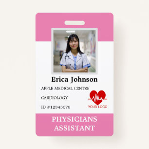 Personalized Hospital Employee Logo & Photo ID Badge