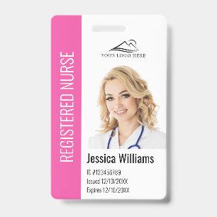 Personalized Hospital Employee Logo & Photo ID Badge
