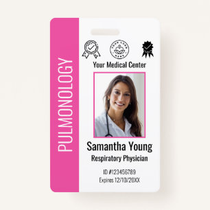 Personalized Hospital Employee Logo & Photo ID Badge