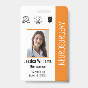 Personalized Hospital Employee Logo & Photo ID  Badge