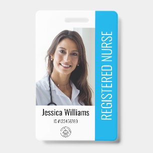 Personalized Hospital Employee Logo & Photo ID Badge