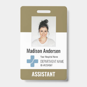 Personalized Hospital Employee Logo & Photo ID Badge