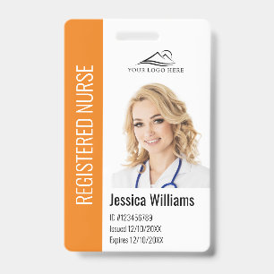 Personalized Hospital Employee Logo & Photo ID Badge