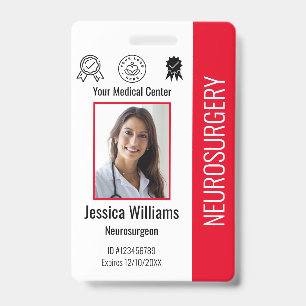 Personalized Hospital Employee Logo & Photo ID Badge
